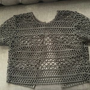 Black loose knit shirt size small